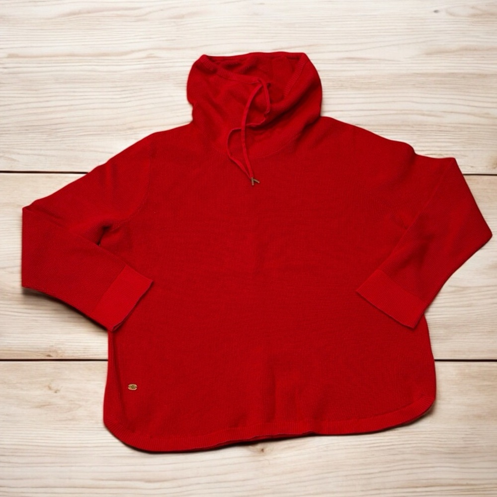 Lauren Ralph Lauren Sweater Womens
3X Red Mock Neck Drawstring‎ Knit
Pullover
